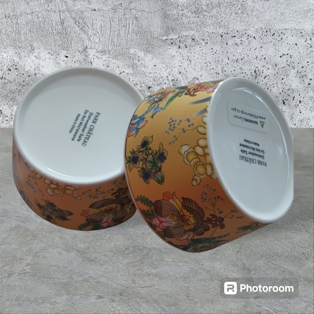Park Chateau Yellow Floral Tea Cup Set